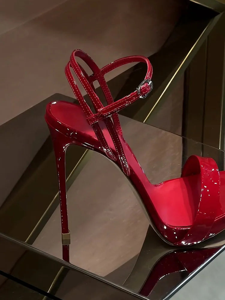 Sexy European-style high-heeled women's shoes, 2026 new model, elegant and sophisticated, open-toe fashionable sandals