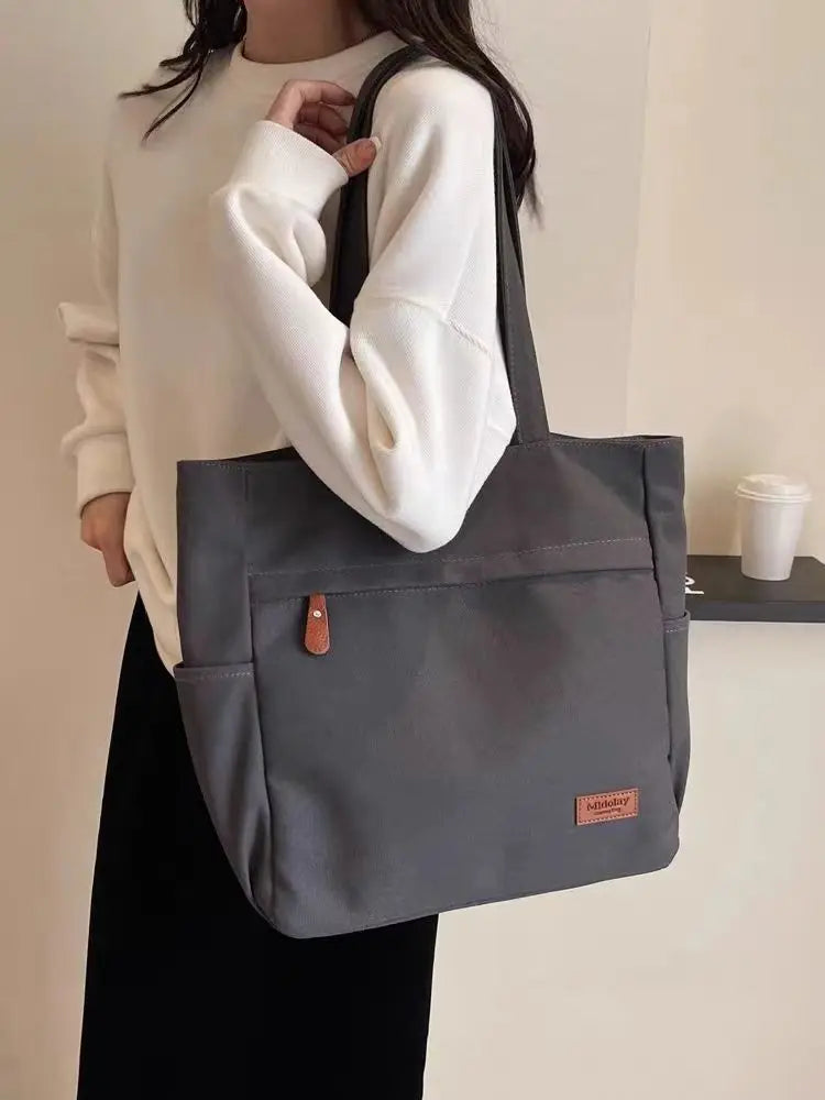 Handbags Woman,2026 New,Canvas Bag, Large Capacity Students go to school,Versatile Casual Simple One Shoulder Commuting Tote Bag