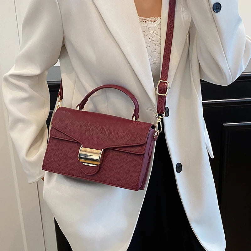 Black Handbags Classic Bags Designer Crossbody Bag Pu Leather Small Messenger Bag Women's Shoulder Bag Bolsa Feminina Flap Purse