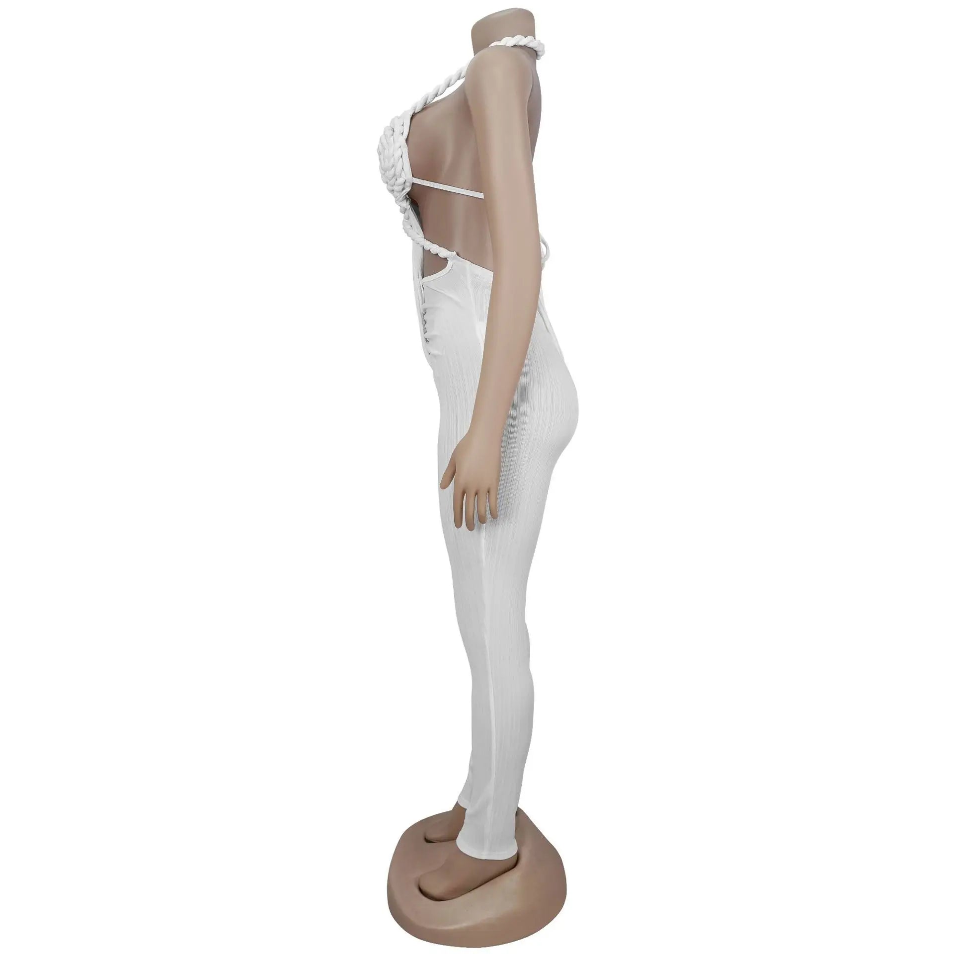 Sexy Bodysuit women's jumpsuits and rompers Rompers Woman Clothes1 Piece Set Playsuit Hang neck backless Female Clothing HXY309