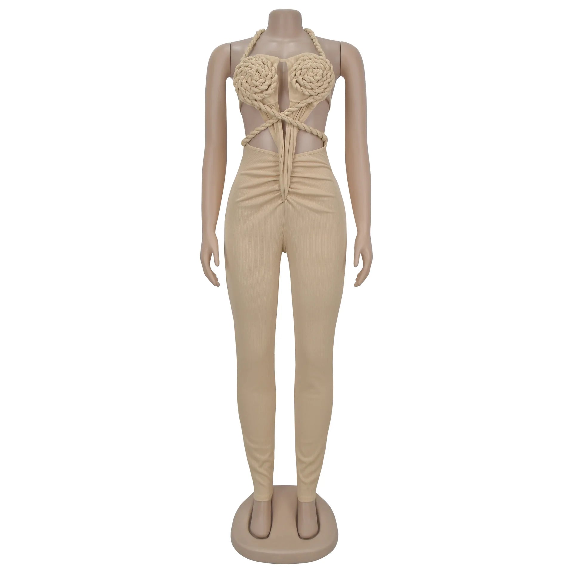 Sexy Bodysuit women's jumpsuits and rompers Rompers Woman Clothes1 Piece Set Playsuit Hang neck backless Female Clothing HXY309