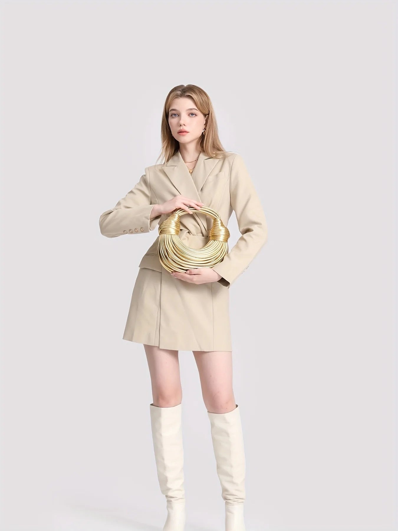 Handbags for Women 2025 New Gold Luxury Designer Brand Handwoven Noodle Bags Rope Knotted Pulled Hobo Silver Evening Clutch Chic