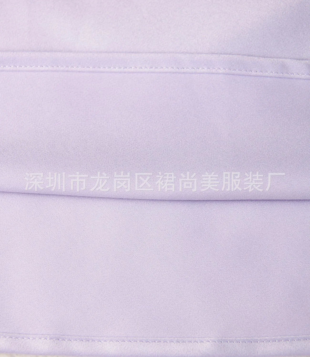 Elegant Faux Silk Satin Skirts for Women High Waist A-line Office Lady  Solid Color Glossy Finish Fishtail Skirt