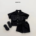 Childrens Clothing for Infants and Toddlers Boys and Girls 2026 New Denim Shirt and Shorts Set Fashionable Summer Two-piece Set