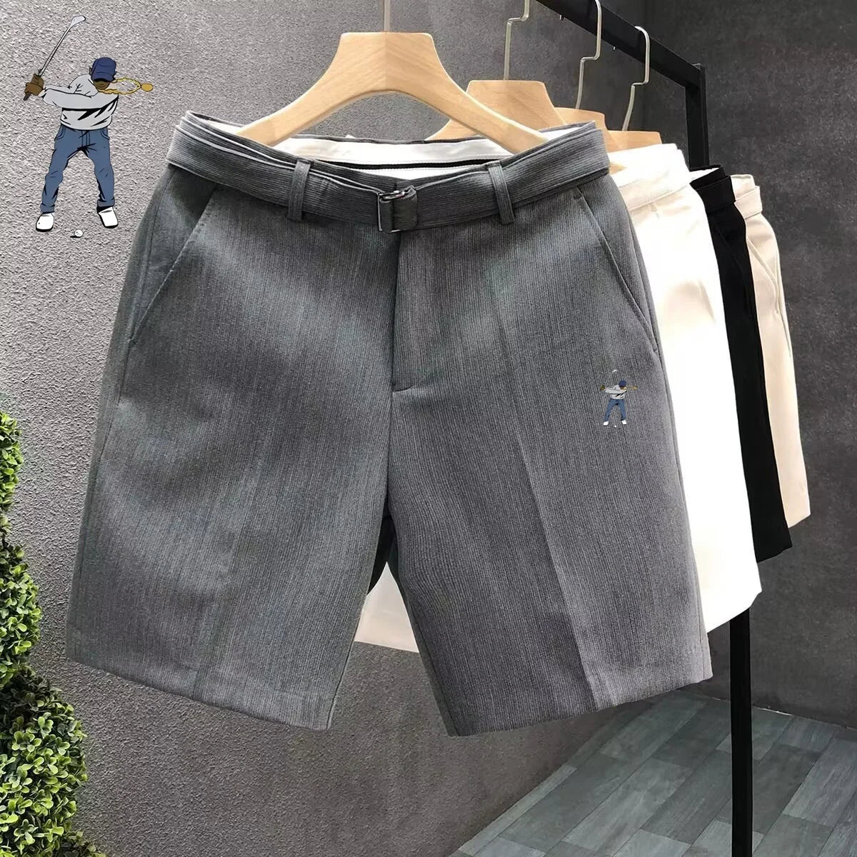 Summer Men's Golf Sportswear - Casual Elastic Golf Midrises - Fashionable Men's Golf Shorts - Brand Men's Golf Clothing