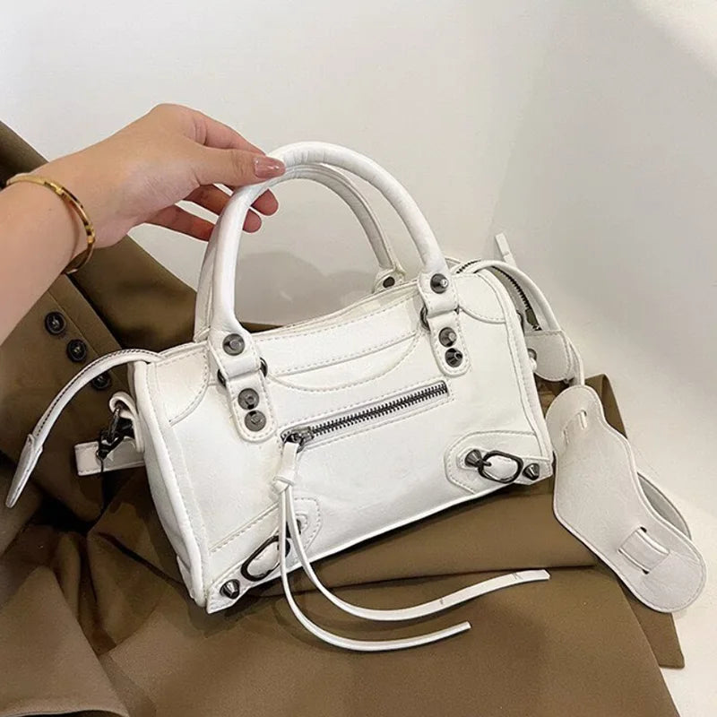Handbags For Women 2026 New High Capacity Shoulder Bags Motorcycle Lady Travel Bag Luxury Brand Hobos bags Cross-body Handbags