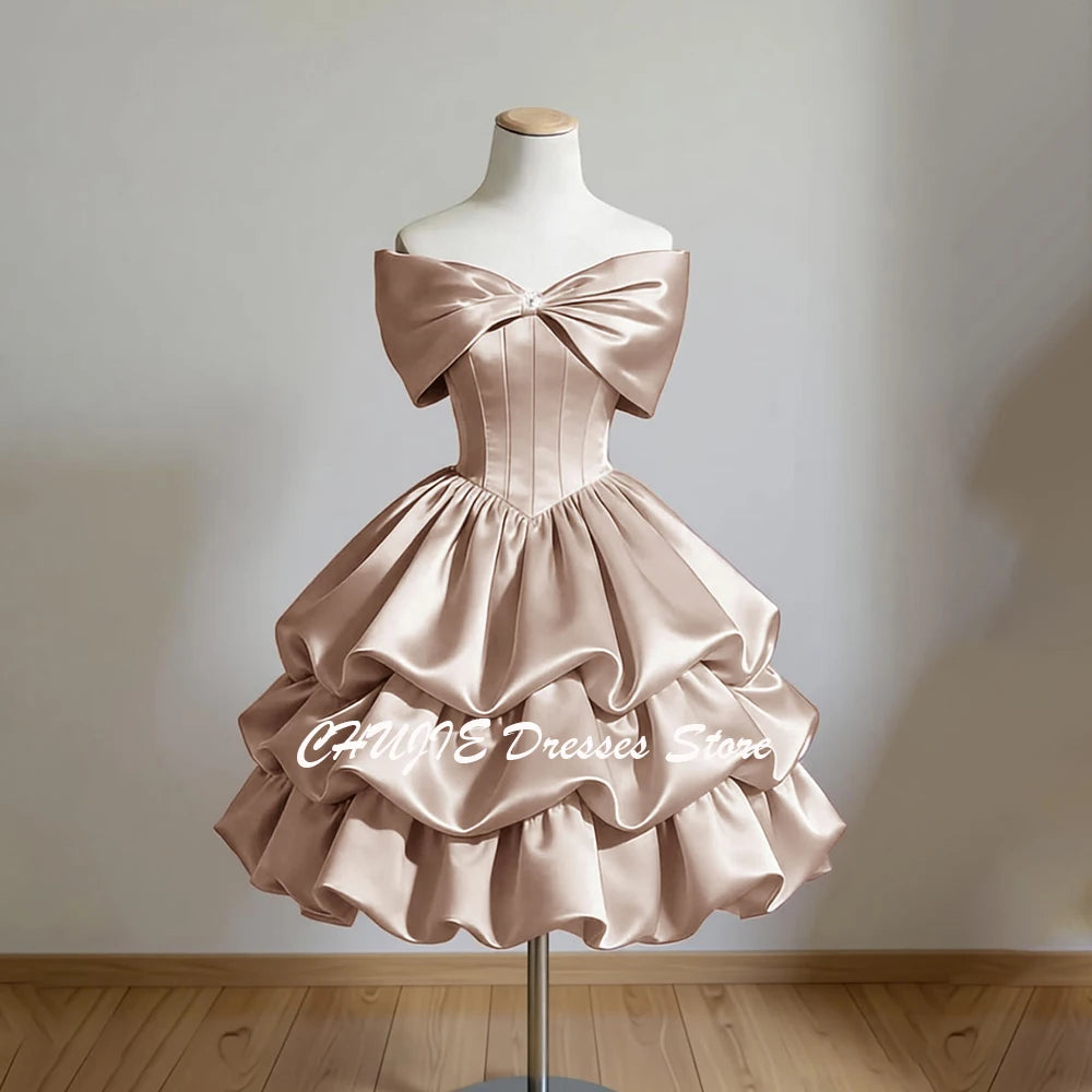 Tiered Graduation Dress Hot Sale Homecoming Dresses For Teen Customized Sweet 15 16 Mini Evening Prom Gowns платье на выпускной