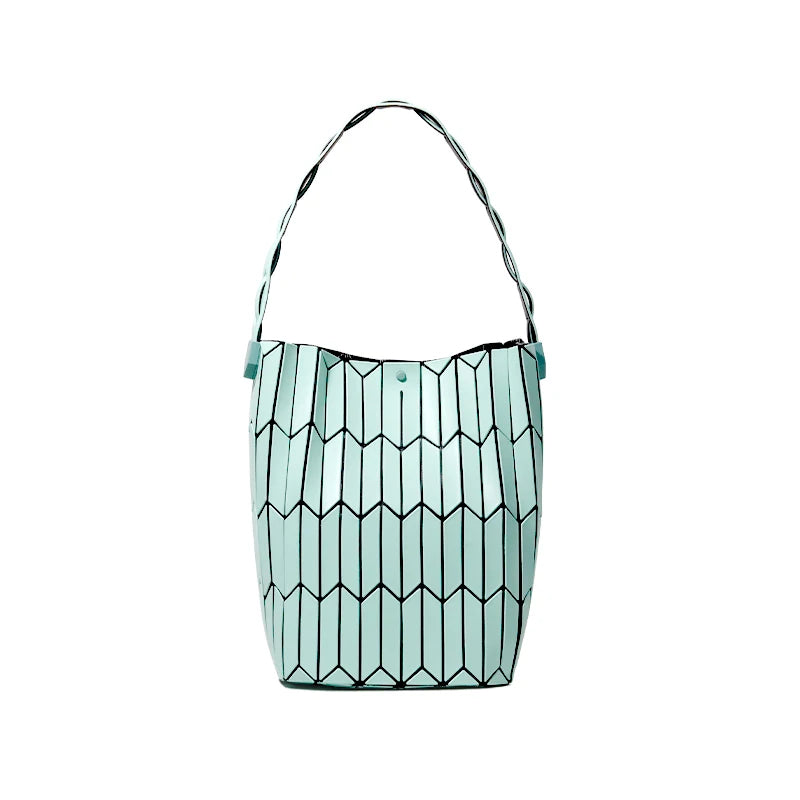 Large Capacity Geometric Diamond Work Bag Handheld Basket Bucket Bag Summer Handbag Women's Single Shoulder Underarm Bag
