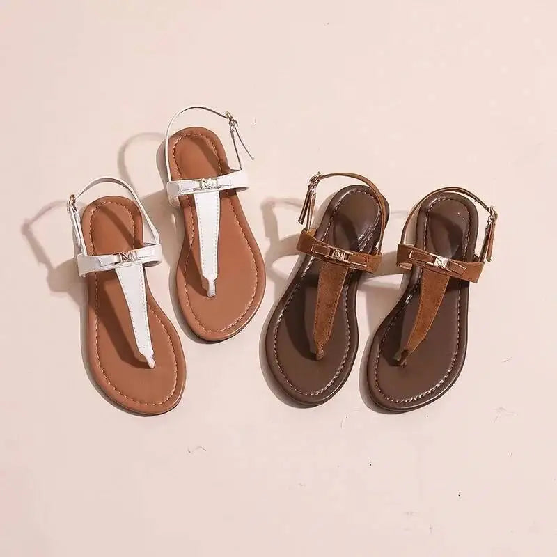 2026 Women's Shoes Fashion Daily Sandals Women Buckle Strap Flat With Outdoor Open Toe Female Shoe