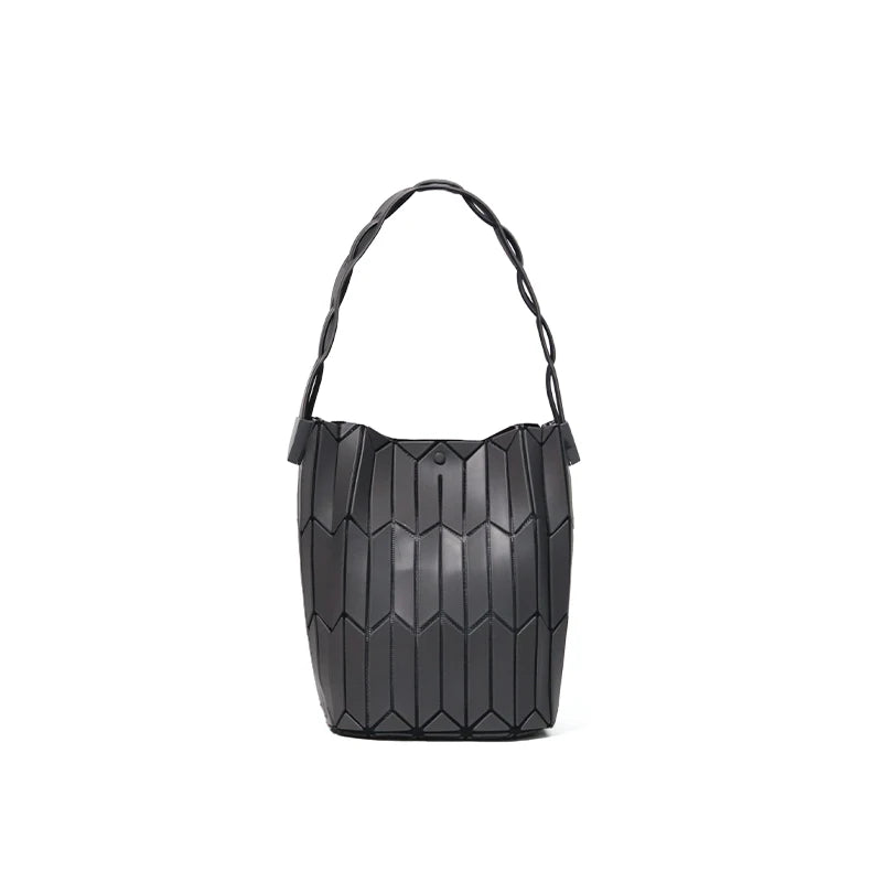 Large Capacity Geometric Diamond Work Bag Handheld Basket Bucket Bag Summer Handbag Women's Single Shoulder Underarm Bag