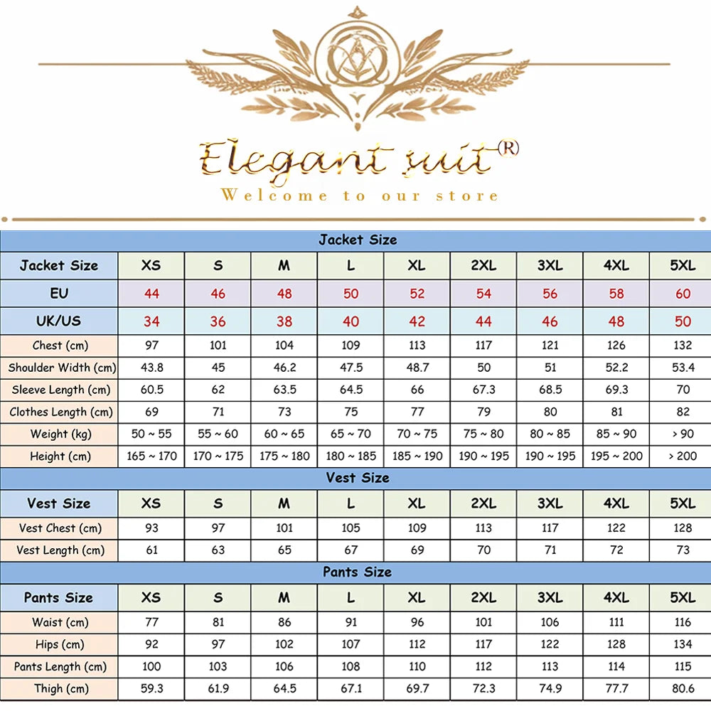 Men's / boys business grey suit 3-piece set (jacket + vest + trousers) advanced custom men's slim office formal suit set