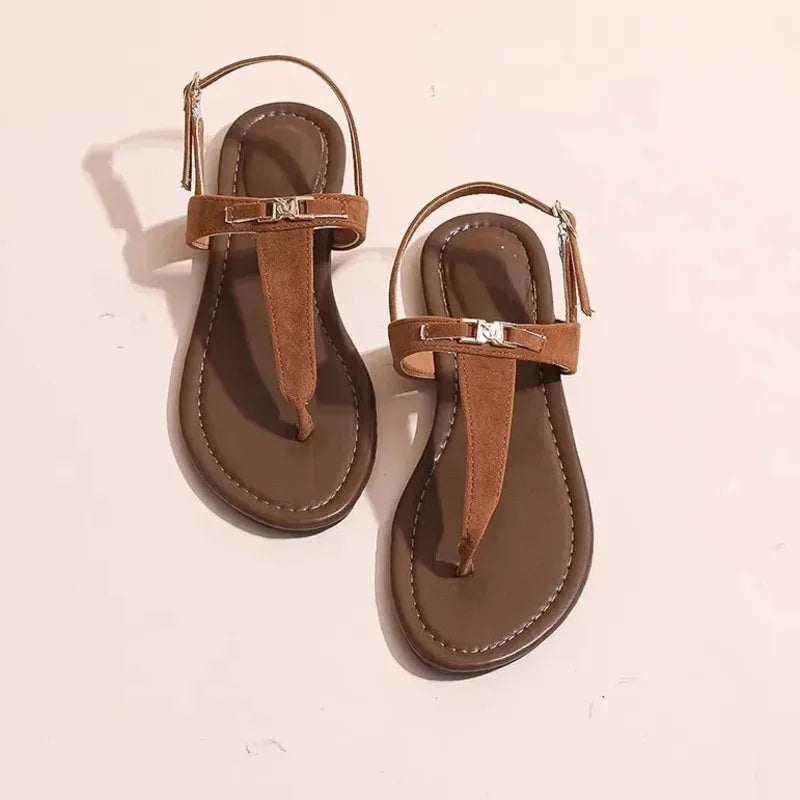 2026 Women's Shoes Fashion Daily Sandals Women Buckle Strap Flat With Outdoor Open Toe Female Shoe