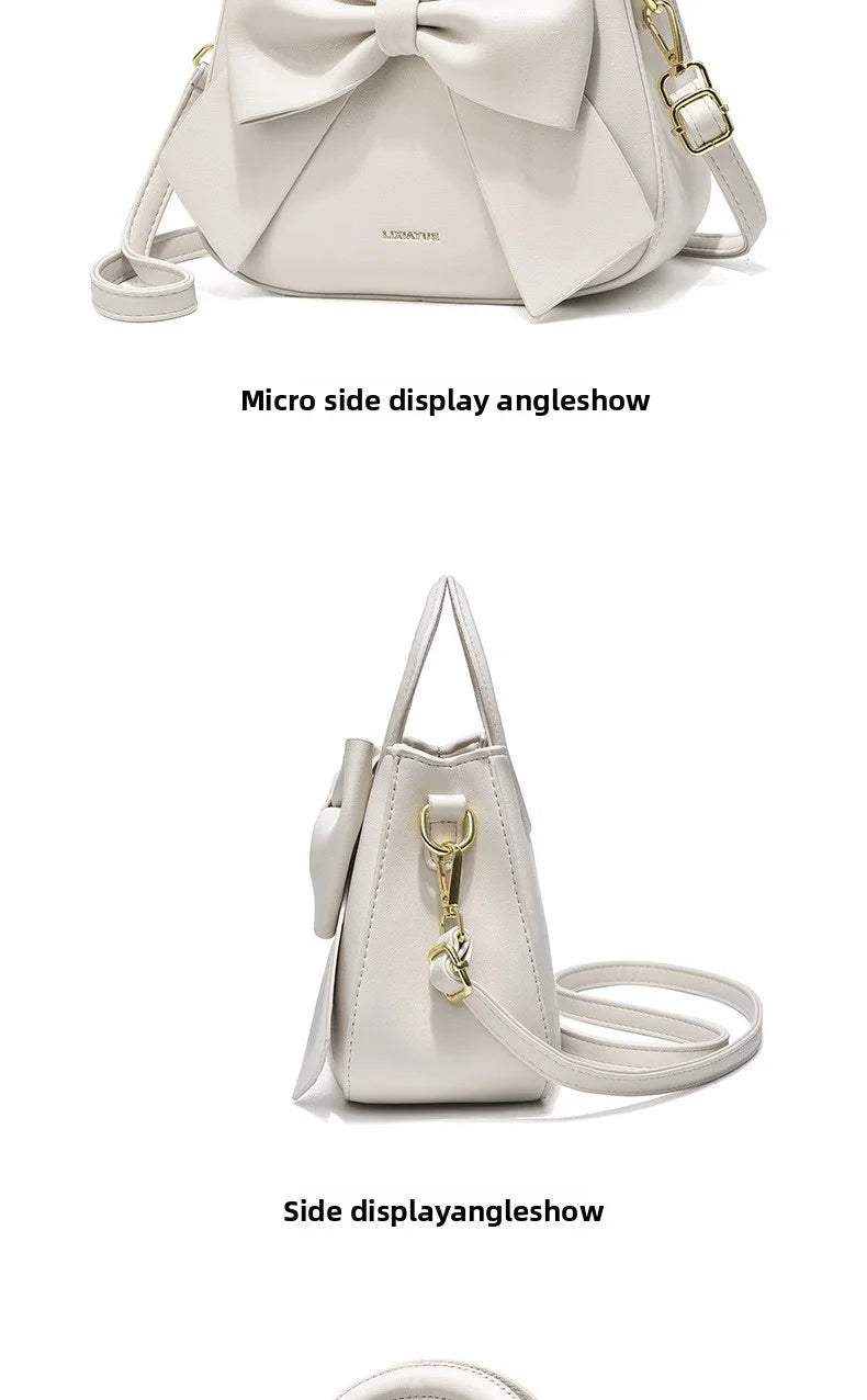 Fashionable and stylish single-shoulder handbag for women, new trendy high-end crossbody bag with bow, suitable for commuting, d