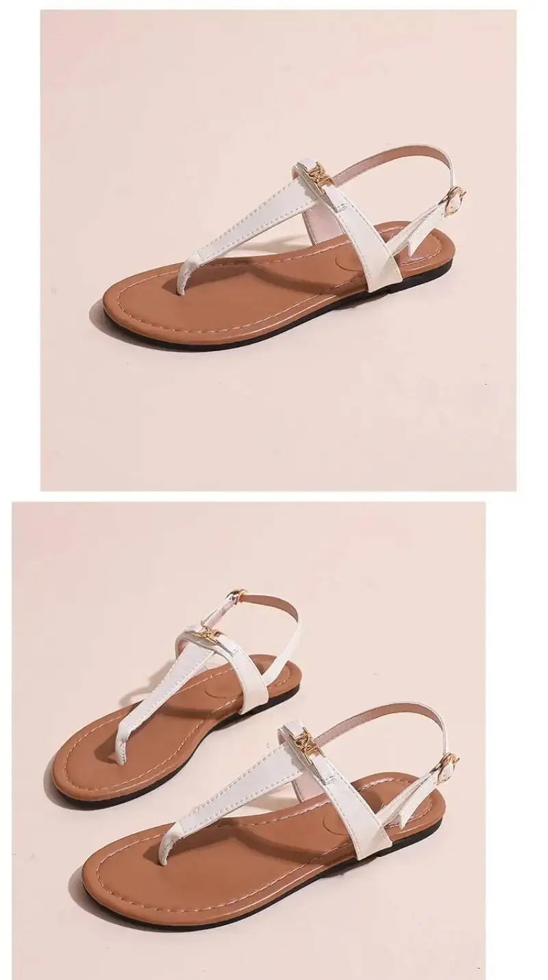 2026 Women's Shoes Fashion Daily Sandals Women Buckle Strap Flat With Outdoor Open Toe Female Shoe
