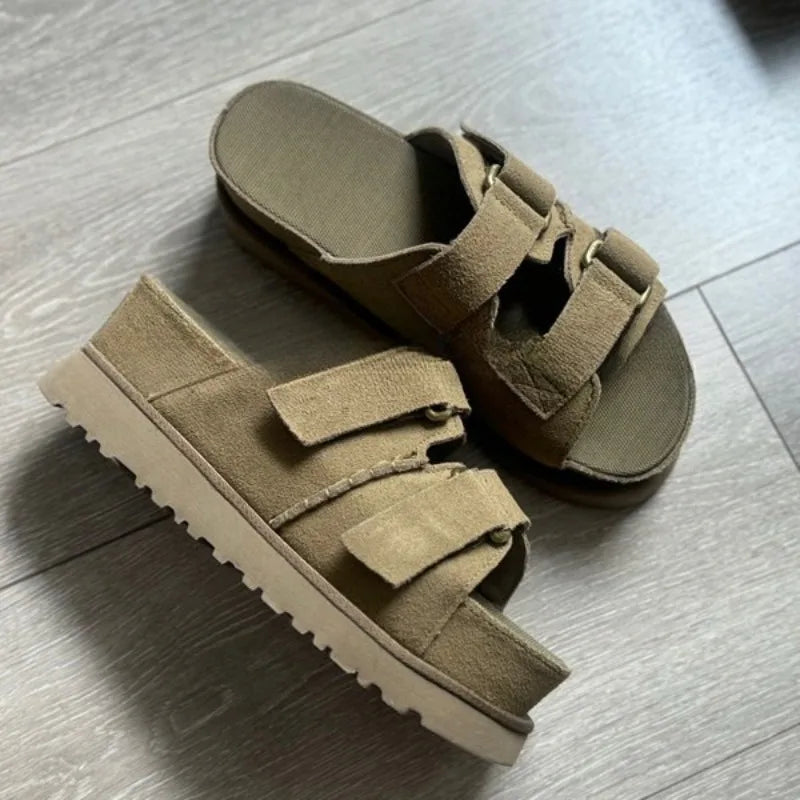 WomenFashion Luxury Genuine Leather Slippers Designed by Zapatos Mujer