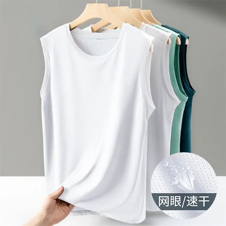 2026 Summer Vest New Style Loose Casual Sleeveless Vest Breathable Quick-drying Sports Short-sleeved Men