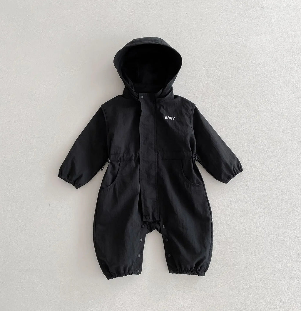 8990 Baby One-piece Clothes Spring New Baby Hooded Frock Boy's Clothes Casual 0-3Year Baby Climbing Clothes