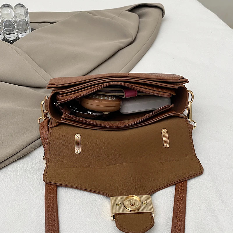 Black Handbags Classic Bags Designer Crossbody Bag Pu Leather Small Messenger Bag Women's Shoulder Bag Bolsa Feminina Flap Purse