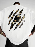 Men Summer 100% Cotton T-shirt Trendy Versatile Fashionable and Comfortable Retro Street Style Suitable for Daily Casual Wear