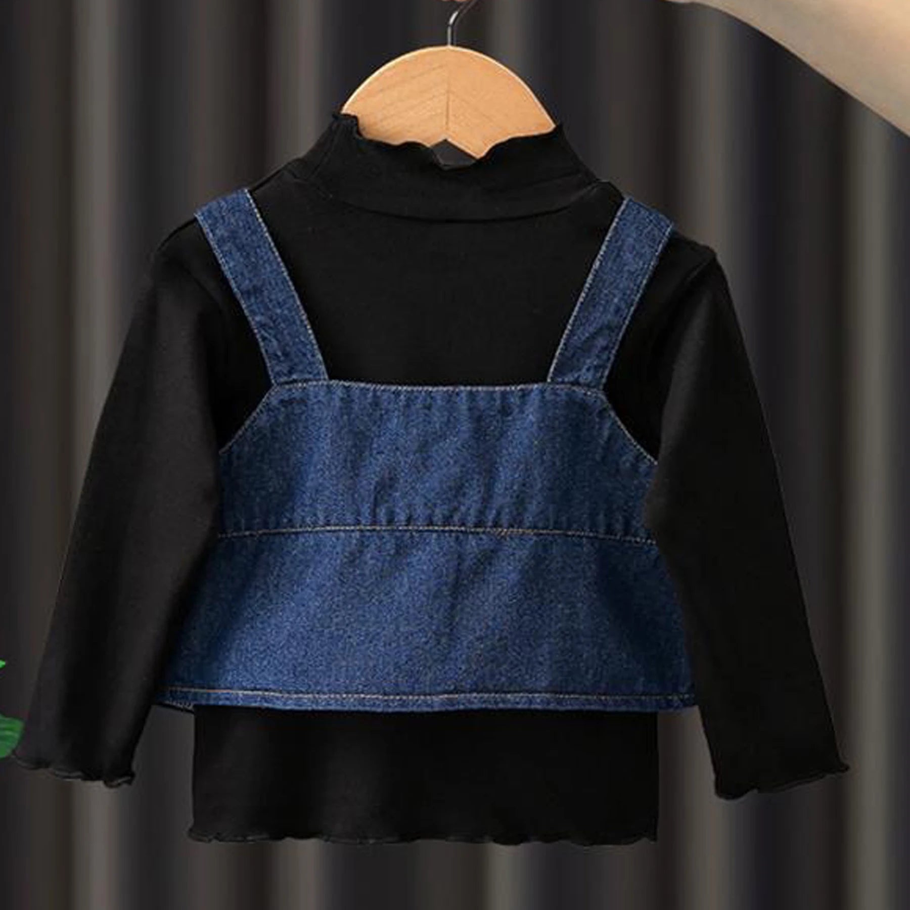 Fashion Denim Casual Baby Girls Outfits Spring Autumn Toddler Children Clothes Vest+Tops+Trousers 3pcs Sets Clothes Sets