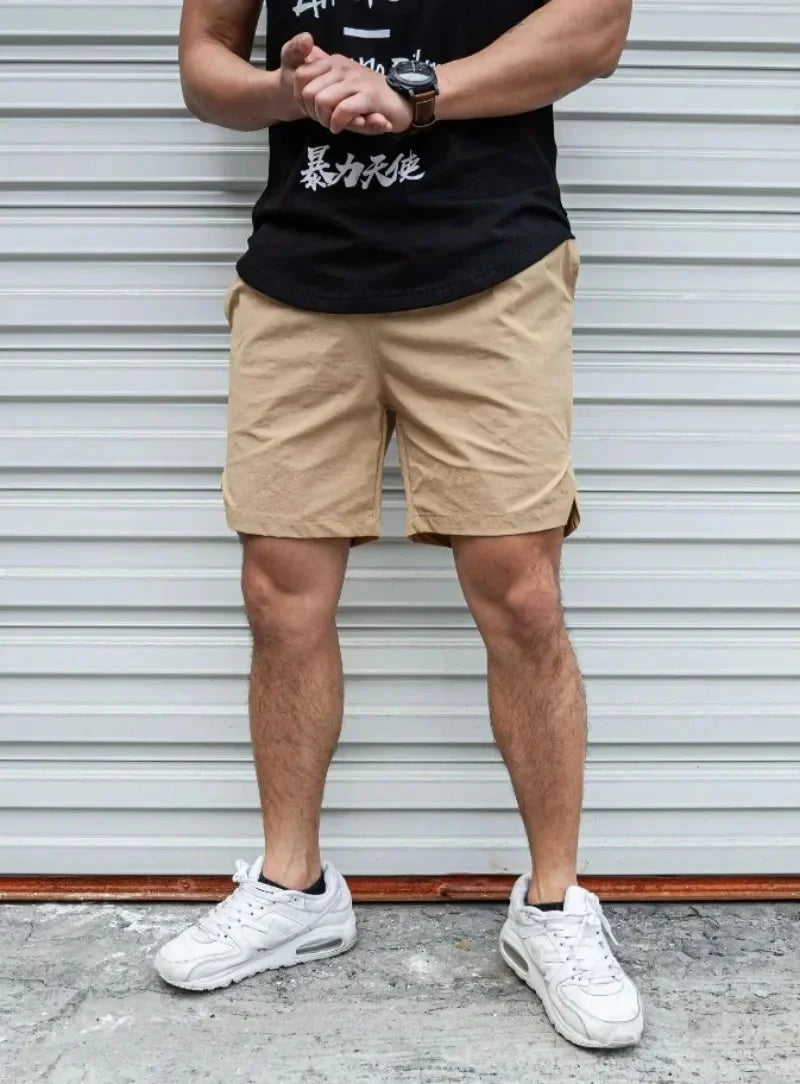 summer Men Shorts Light Weight Thin printing breathable Short Pants Fitness Men Casual Shorts Quick-drying Drawstring Shorts