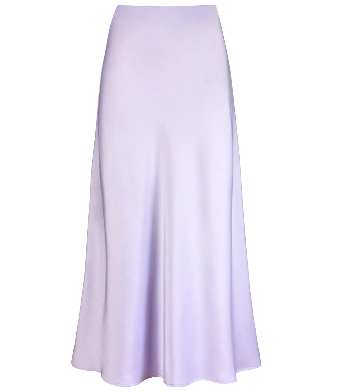 Elegant Faux Silk Satin Skirts for Women High Waist A-line Office Lady  Solid Color Glossy Finish Fishtail Skirt