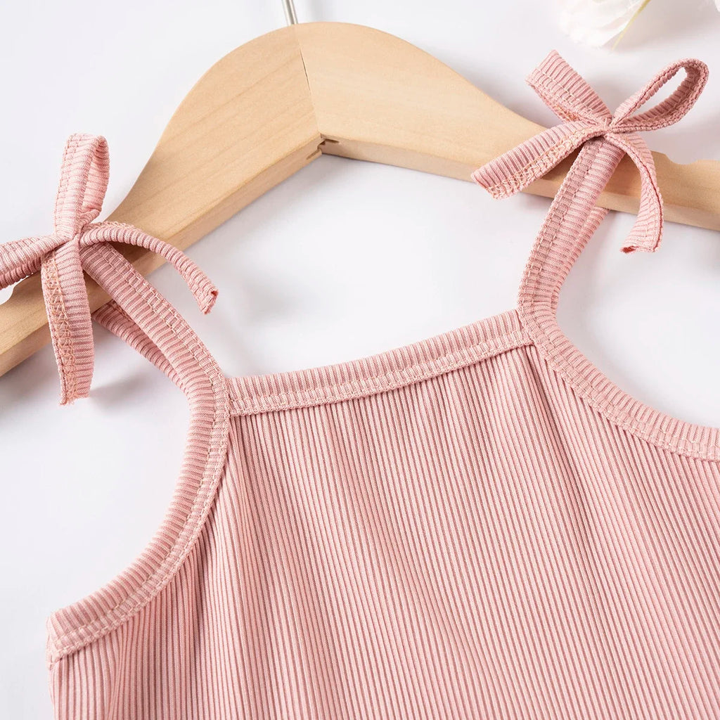 Baby Clothes Sets Toddler Girl Camisole Top + Lace Shorts 2PCS Summer Casual Children Clothes Suits Soft Comfort Clothing