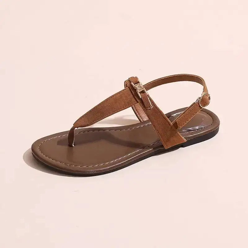 2026 Women's Shoes Fashion Daily Sandals Women Buckle Strap Flat With Outdoor Open Toe Female Shoe