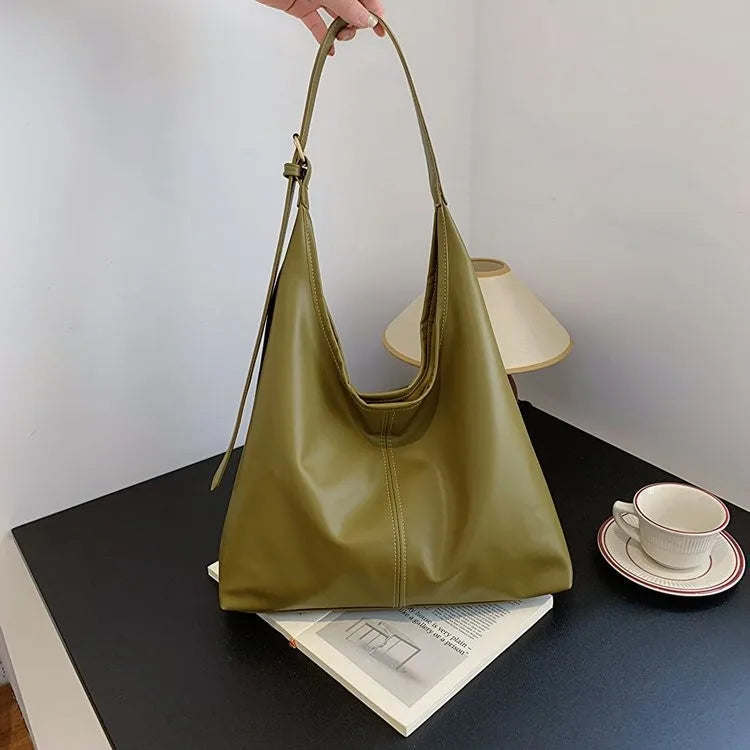 HOMEFISH New Tote bag hand bill of lading shoulder women's bag retro simple large bag Tote bag
