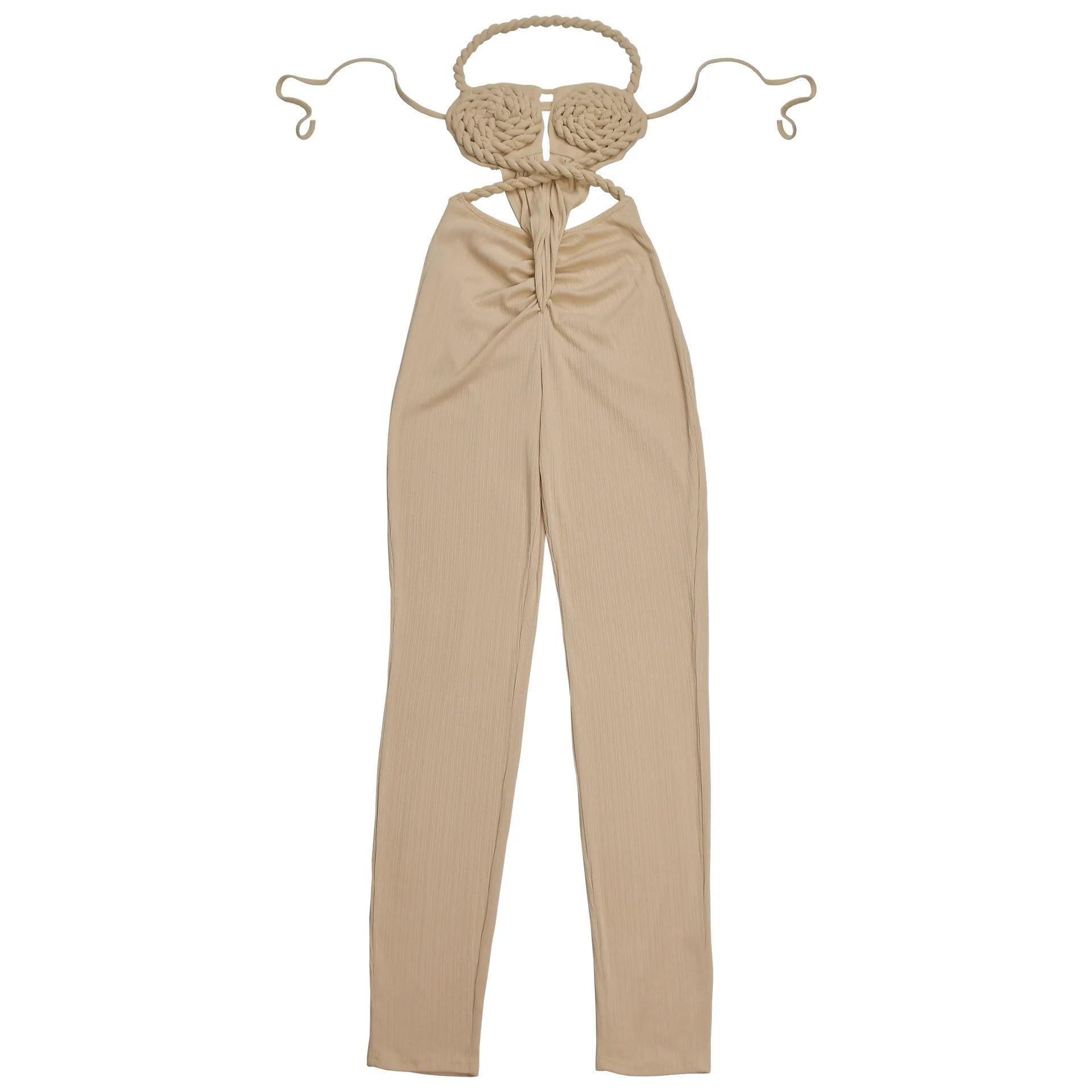 Sexy Bodysuit women's jumpsuits and rompers Rompers Woman Clothes1 Piece Set Playsuit Hang neck backless Female Clothing HXY309