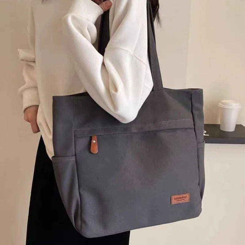 Handbags Woman,2026 New,Canvas Bag, Large Capacity Students go to school,Versatile Casual Simple One Shoulder Commuting Tote Bag