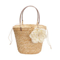 Simple Design Straw Handbags For Women Handmade Telescopic design   Comfortable handbag Summer fashion Pack Bucket Bag