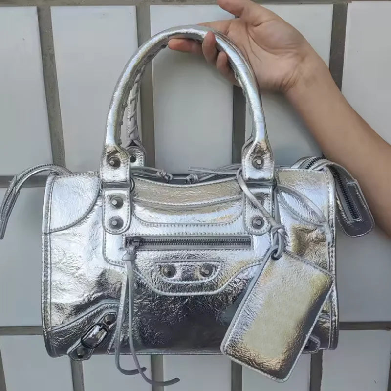 Handbags For Women 2026 New High Capacity Shoulder Bags Motorcycle Lady Travel Bag Luxury Brand Hobos bags Cross-body Handbags