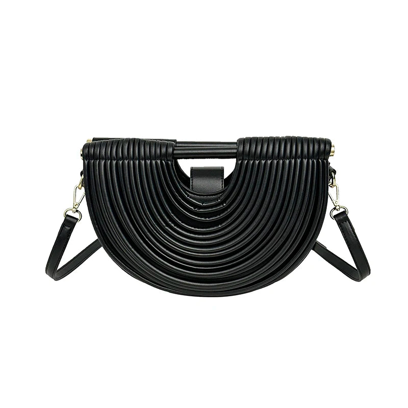 Handbags for Women. New Gold Luxury Designer Brand Handwoven Noodle Bags Rope Knotted Pulled Half Moon Silver Evening Clutch