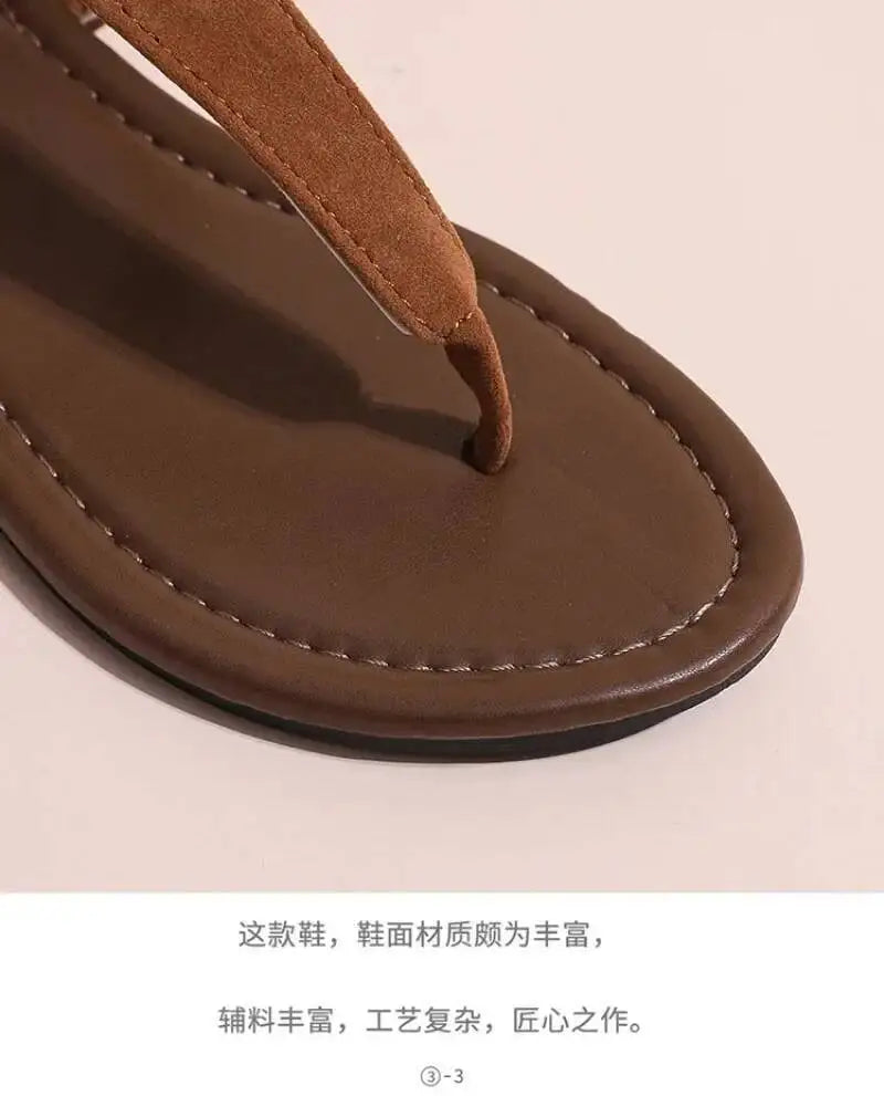 2026 Women's Shoes Fashion Daily Sandals Women Buckle Strap Flat With Outdoor Open Toe Female Shoe