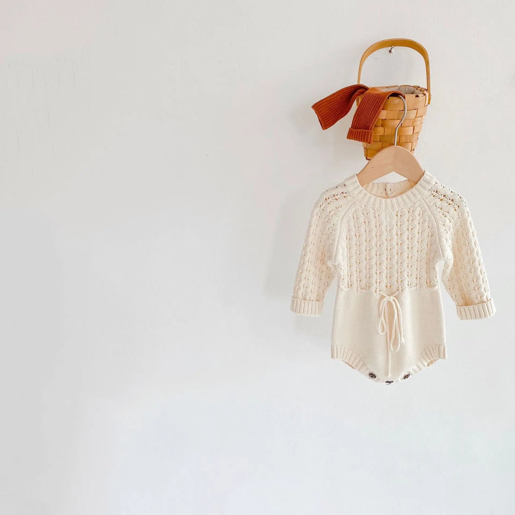 Spring Baby Clothes Girls Romper Autumn Long Sleeve Baby Girl Knit Hollow Out Rompers Baby Jumpsuit Baby Clothes