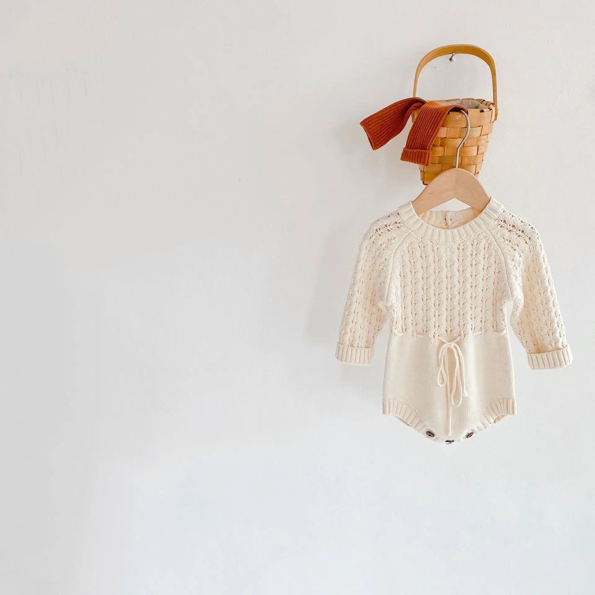 Spring Baby Clothes Girls Romper Autumn Long Sleeve Baby Girl Knit Hollow Out Rompers Baby Jumpsuit Baby Clothes