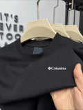 2026 Fashion Trend High-End Luxury  Small Emblem Graphic Tee, Black Cotton Crewneck for Men & Women Outdoor Streetwear