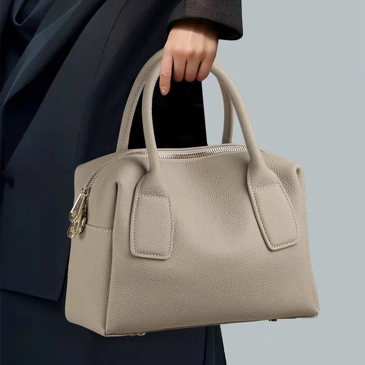 Baiye genuine leather women's bags, handbags, high-quality cowhide handbags, fashionable shoulder bags