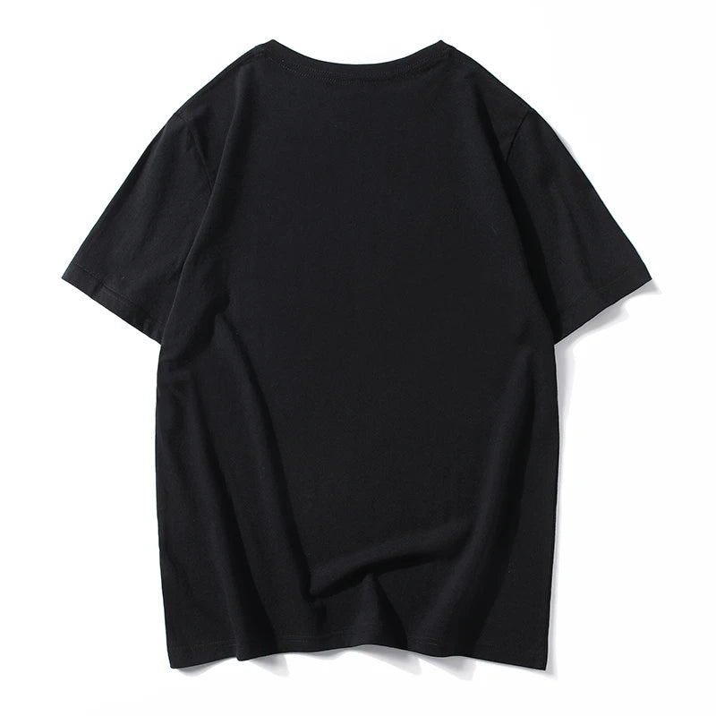 Men's Solid Color Round Neck Cotton Short Sleeved T-shirt Summer Comfortable Top