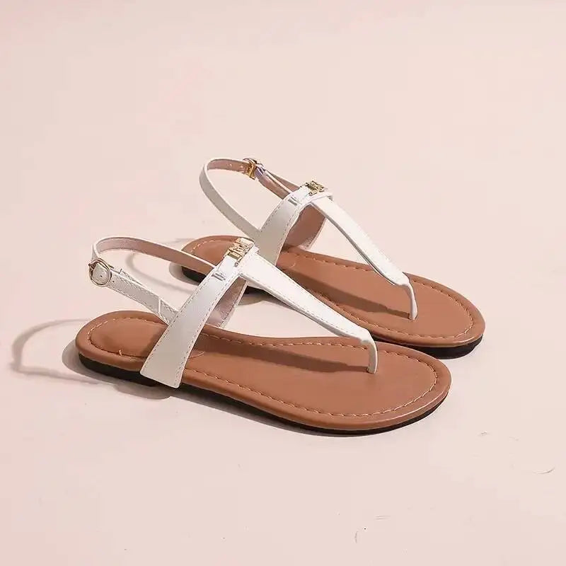 2026 Women's Shoes Fashion Daily Sandals Women Buckle Strap Flat With Outdoor Open Toe Female Shoe