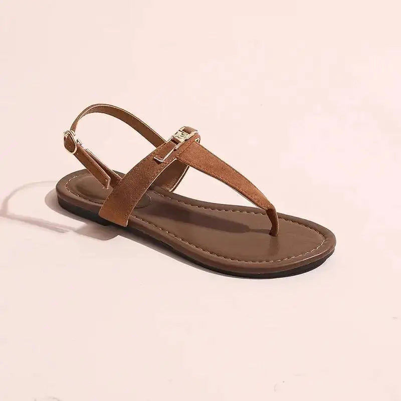 2026 Women's Shoes Fashion Daily Sandals Women Buckle Strap Flat With Outdoor Open Toe Female Shoe