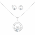 April Birthstone Claddagh Jewellery Set