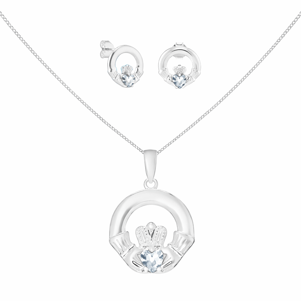 April Birthstone Claddagh Jewellery Set - Vintress Fashion