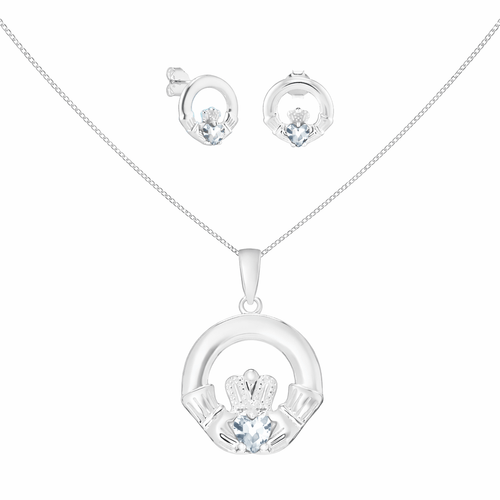 April Birthstone Claddagh Jewellery Set - Vintress Fashion