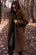 Autumn Winter Fashion Elegant Long Coat Woman Plush Warm Faux Fleece Coat  - Vintress Fashion