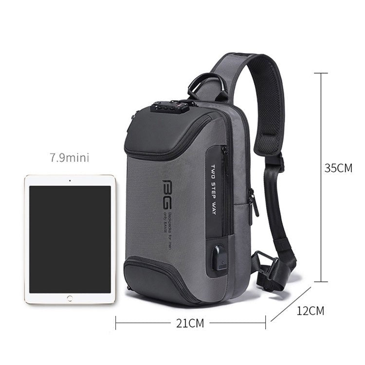 BANGE Men Security USB Chest Bag Portable Outdoor Shoulder Bag, Outdoor Shoulder Bag - Vintress Fashion