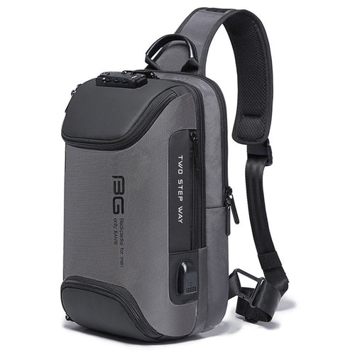 BANGE Men Security USB Chest Bag Portable Outdoor Shoulder Bag, Outdoor Shoulder Bag - Vintress Fashion