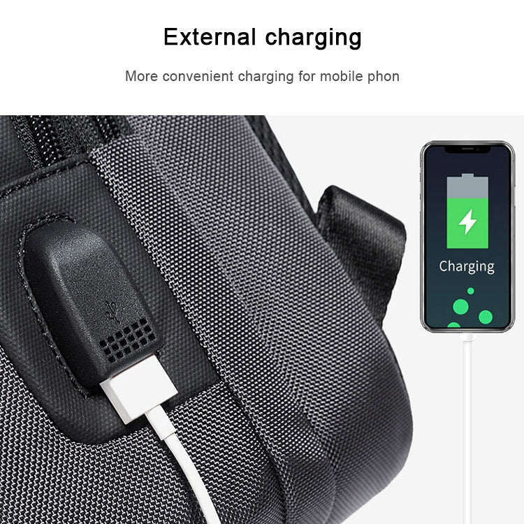 BANGE Men Security USB Chest Bag Portable Outdoor Shoulder Bag, Outdoor Shoulder Bag - Vintress Fashion