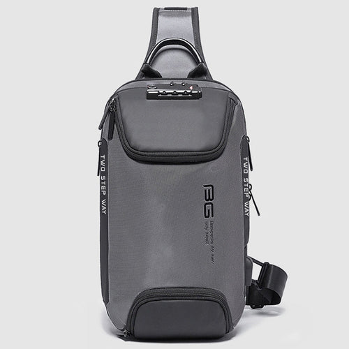 BANGE Men Security USB Chest Bag Portable Outdoor Shoulder Bag, Outdoor Shoulder Bag - Vintress Fashion
